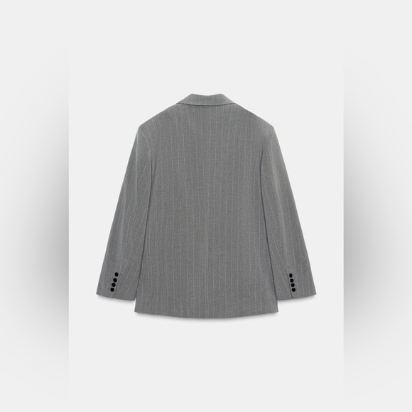 ZARA OVERSIZE PINSTRIPE BLAZER - Picture 11 of 15